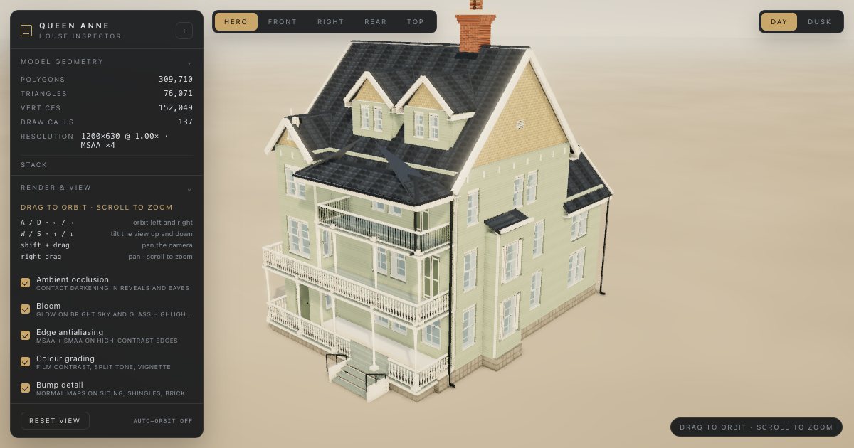 Screenshot of the 3D House demo