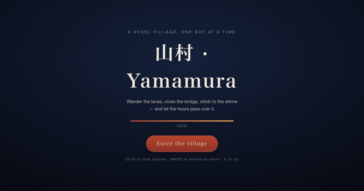 Screenshot of the 3D Japanese Village demo