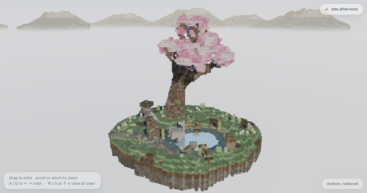 Screenshot of the Cherry Blossom demo