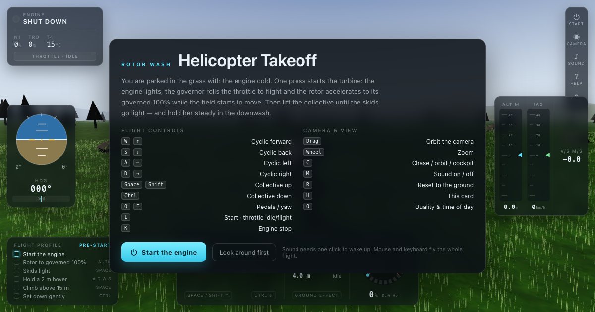 Screenshot of the Helicopter Simulation demo