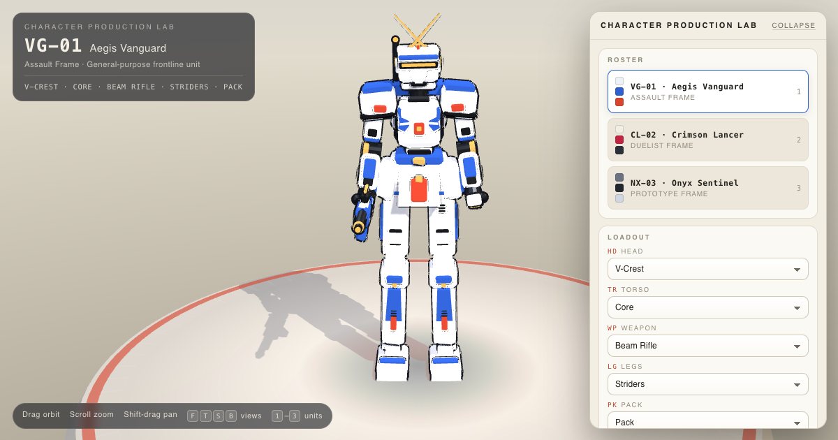 Screenshot of the Robot Creator demo