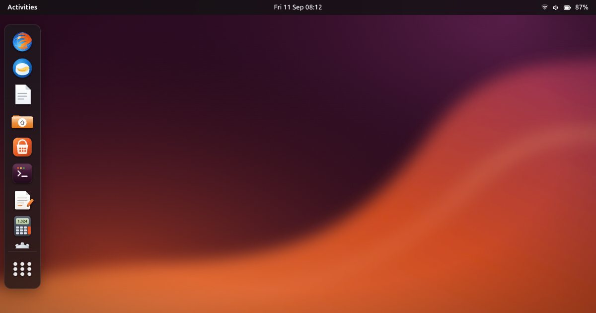 Screenshot of the Ubuntu demo